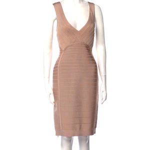 HERVE LEGER Sweetheart Neckline Tame Bandage Mini Dress